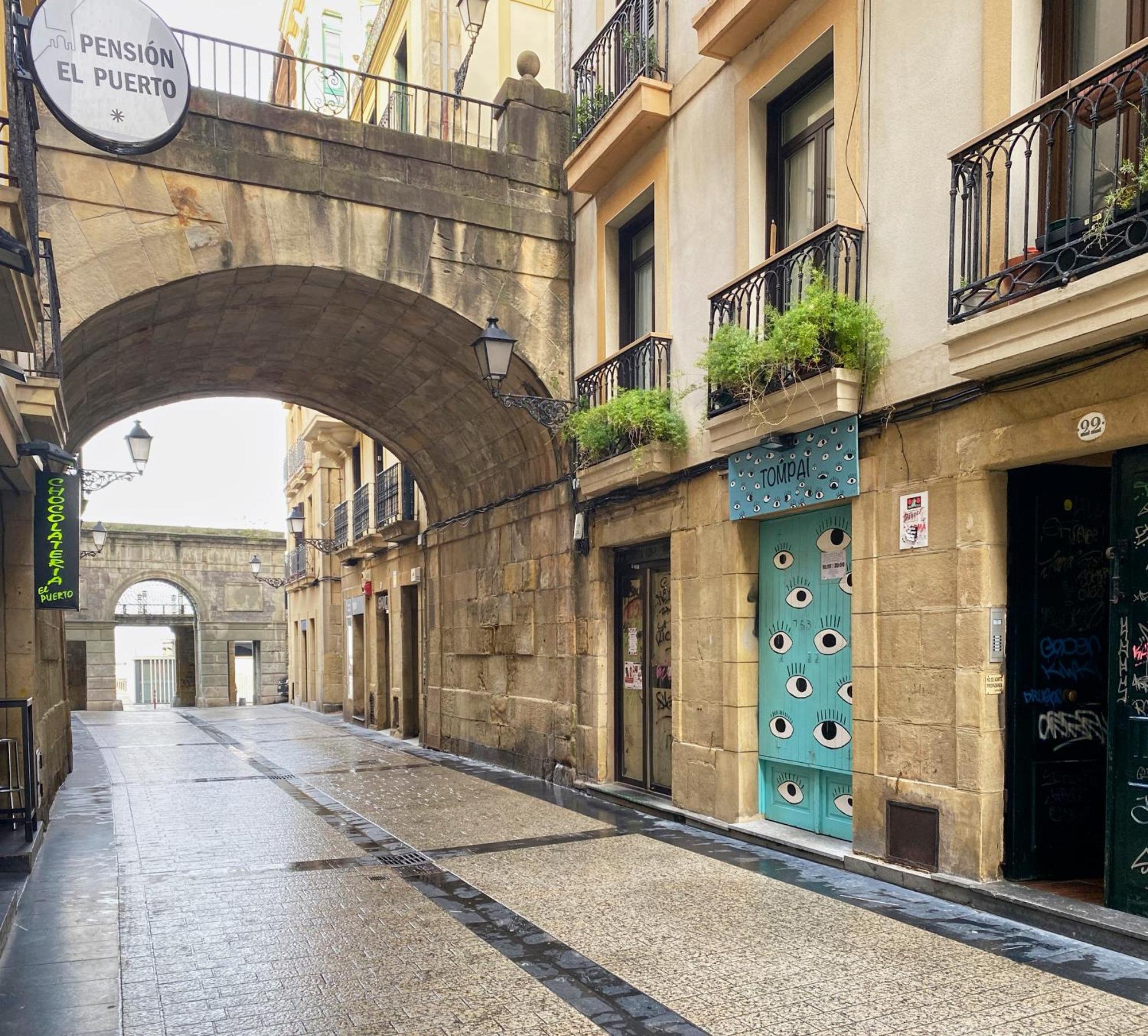 Pension El Puerto San Sebastian Bagian luar foto